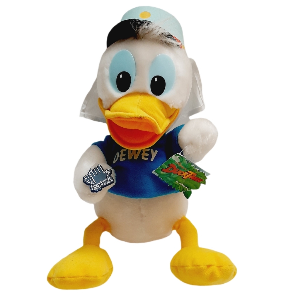 🍒 Vintage Disney x Applause Dewey Duck Stuffed Animal Plush Soft Kids Toy